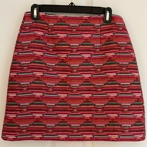 Pink & Green Loft Skirt. Size 2